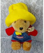 Sears Paddington Bear Craftsman Denim Apron Tool Kids Gift 16&quot; Plush Vin... - $34.10 CAD