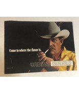 1989 Marlboro Reds Cigarettes Vintage Print Ad Cowboy Western pa6 - $7.91