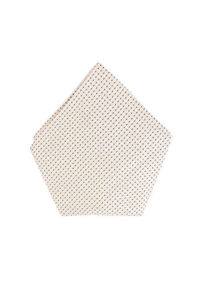 Primary image for EMPORIO ARMANI Mens Pocket Square Handkerchief Silk Ivory Size 12" X 12" 340033