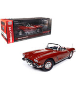 1962 Chevrolet Corvette Convertible Maroon 1/18 Diecast Car by Auto World - $89.99