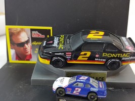 Nascar #2 Pontiack  Two Diecast Cars In Display Case Rusty Wallace 1997  SCFB5 - £7.12 GBP