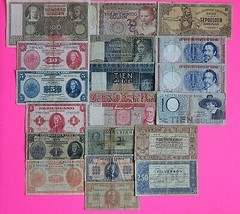 NETHERLANDS HUGE LOT OF 20 BANKNOTES NICE LOT ALL PRE EURO RARE - $326.90