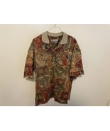 Tori Richard Shirt  Brown Hawaiian Princeville Polo XL - $52.80 CAD