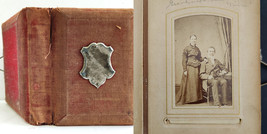 antique EALY PHOTOGRAPH ALBUM henderson huntingdon pa cdv tintype - £174.11 GBP