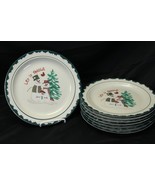 Atico Let It Snow Dinner Plates Christmas 10-1/4&quot;  Lot of 8 Xmas - €31,22 EUR
