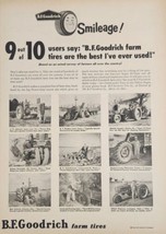 1950s? Print Ad BF Goodrich Smileage Tractor Tires Farmall &amp; Other Tract... - $21.37
