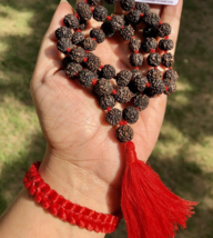 Natural Original 5 Mukhi RUDRAKSHA Black Rudraksh Mala ROSARY 54+1 Praye... - £13.34 GBP