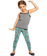 TWO LEFT FEET Girls&#39; Leggings Small 4-6 Santa Paws - $13.56 CAD