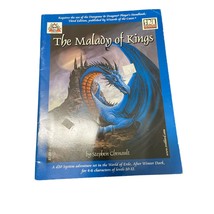 The Malady of Kings 2001 D20 System Adventure Dungeons and Dragons RPG - $19.50