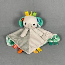 Bright Starts Elephant Lovey with Ribbon Loops 13 Inch Gray Plush Baby Toy - £11.52 GBP