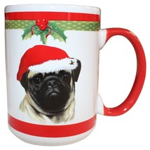 Pug Christmas Coffee Mug 15 oz E&amp;S Pets Dog Puppy Tea Cup Holiday Gift Stocking - £15.57 GBP