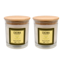 Cucina Coriander &amp; Olive Tree Perfumed Plant Based Wax Candle 7.7 Oz - 2 Pack - £29.08 GBP