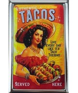 Cigarette Case Taco Tuesday  Pinup Girl for 100&#39;s Cigarettes - $440.90 MXN