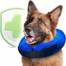 Primens Inflatable Dog / Cat Donut Cone Collar - Adjustable - (Blue) - L... - £15.06 GBP