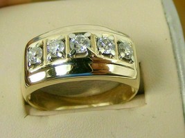 Bague de fiançailles à cinq pierres avec diamant rond CZ VVS1 3 carats,... - £84.33 GBP