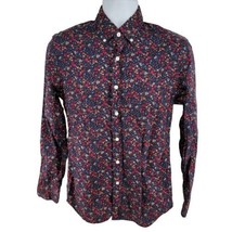 J. Crew Slim Fit Floral Long Sleeve Button Up Mens Shirt Size S A0796 - £18.64 GBP
