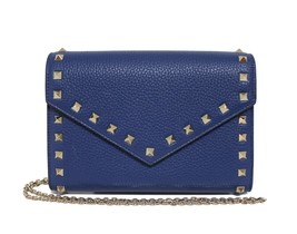 Authenticity Guarantee 
Valentino New Rockstud Wallet-on-chain Royal Blu... - $978.04