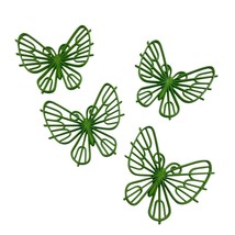 Vintage 1977 Burwood Products Green Butterfly Wall Art Hangings Mid Century MCM - $37.30