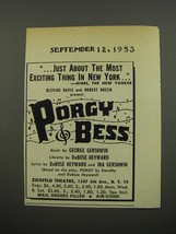 1953 Porgy &amp; Bess Play Ad - Just about the most exciting thing in New York - £14.53 GBP