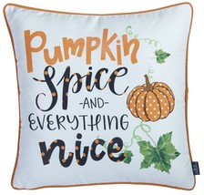 Set Of Four 18&quot; Orange Green Pumpkin Halloween Throw Pillow Covers - £62.78 GBP