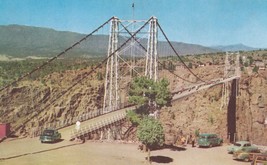 Royal Gorge Bridge Canon City Colorado Vintage Cars Postcard Unposted - £7.74 GBP