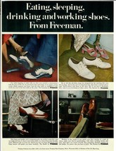 1972 Freeman Shoes Vintage Print Ad Eating Sleeping Drinking Working - $14.45