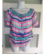 Lilly Pulitzer Sain Top Sandy Shell Top Size L Women&#39;s NWOT $108.00 - $47.50