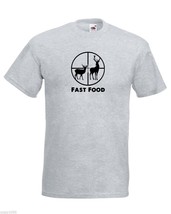 Mens T-Shirt Deer Hunting Quote Fast Food, Hunt Deers in Scoop Hunt tShirt - £19.38 GBP