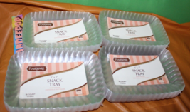 72 Piece Formal Flairware Clear Plastic 5x7 Snack Tray Disposable Tableware - £47.62 GBP