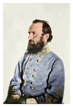 Stonewall Jackson Civil War Confederate General 4X6 Colorized Photo - £6.30 GBP