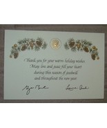 GW BUSH WHITE HOUSE CHRISTMAS THANK YOU CARD GOLD EAGLE PINE CONE REPUBL... - €6,97 EUR GW BUSH WHITE HOUSE CHRISTMAS THANK YOU CARD GOLD EAGLE PINE CONE REPUBL... - €6,97 EUR