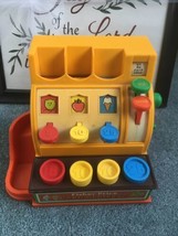 FISHER PRICE CASH REGISTER WITH FOUR COINS - £17.21 GBP