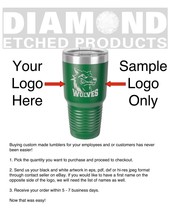 ENGRAVED Custom Personalized Name/Logo 30oz Stainless Steel Tumbler Forest Green - £19.00 GBP