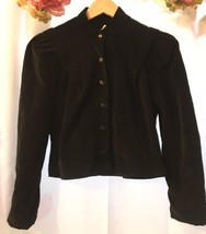 Beautiful Vintage Velour Victorian Style Gothic Jacket Union Made Size 1... - £27.53 GBP