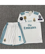 Set di maglia e pantaloncino UEFA Real Madrid 17/18, maglia da casa  #7 ... - £61.64 GBP