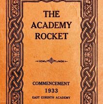 East Corinth Academy Rocket 1933 Maine Publication Commencement Book PB ... - $37.50