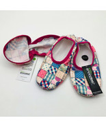 Snoozies Women&#39;s Stretch Comfort Travel Pouch Skinnies Patchwork Med 7/8 - $20.36 CAD