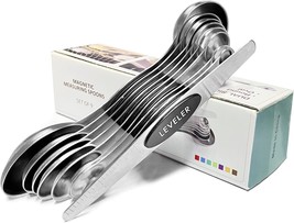 Measuring Spoons 9 Set, Stainless Steel Teaspoon Magnetic Measure Spoons, Dual S - £24.51 GBP