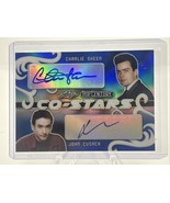 Charlie Sheen-John Cusak 2020 Pop Century CO-STARS Blue Crystal Autograp... - $122.27 CAD