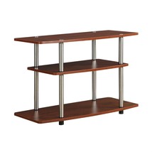 Modern Wood and Metal TV Stand in Cherry Brown Finish - $2,590.03 MXN
