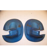 1968 DODGE CORONET STATION WAGON REAR SEAT HINGE COVERS OEM BLUE 2657678... - $101.10 CAD