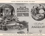 Angelo&#39;s Place Facing the Gulf of Mexico Gulfport Mississippi Postcard P... - $8.99