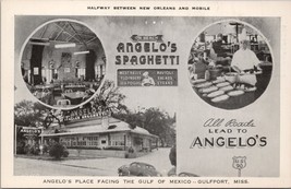Angelo&#39;s Place Facing the Gulf of Mexico Gulfport Mississippi Postcard P... - $8.99