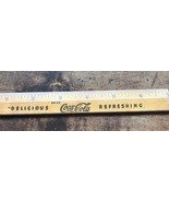 Coca-Cola 7&quot;x¾&quot; Wood Ruler Delicious Refreshing - $150.60 MXN