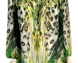 Muska by Sienna Rose Green and Yellow 3/4 Sl Peasant Sheer Top Size 2X - $23.74