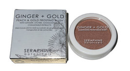 New Seraphine Botanicals Ginger + Gold Peach Gold Frosting Blush 3g/0.11Oz NIB - £13.83 GBP