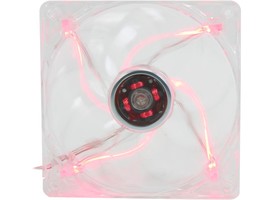 Rosewill - RFTL-131209R - 120mm Computer Case Fan Transparent Frame Red LED - $19.95