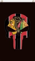 Chicago Blackhawks Sport Vertical Flag 3X5Ft Polyester Digital Print Ban... - £12.78 GBP