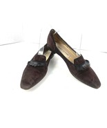 Manolo Blahnik Loafers Women 36.5 / 6 M Shoes Brown Suede Kiltie Venetia... - $81.25 CAD