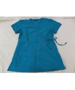 Peaches Teal Solid Color/ Pattern Scrub Top 6684 - $7.79